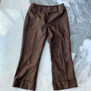 Herringbone tweed cropped trouser